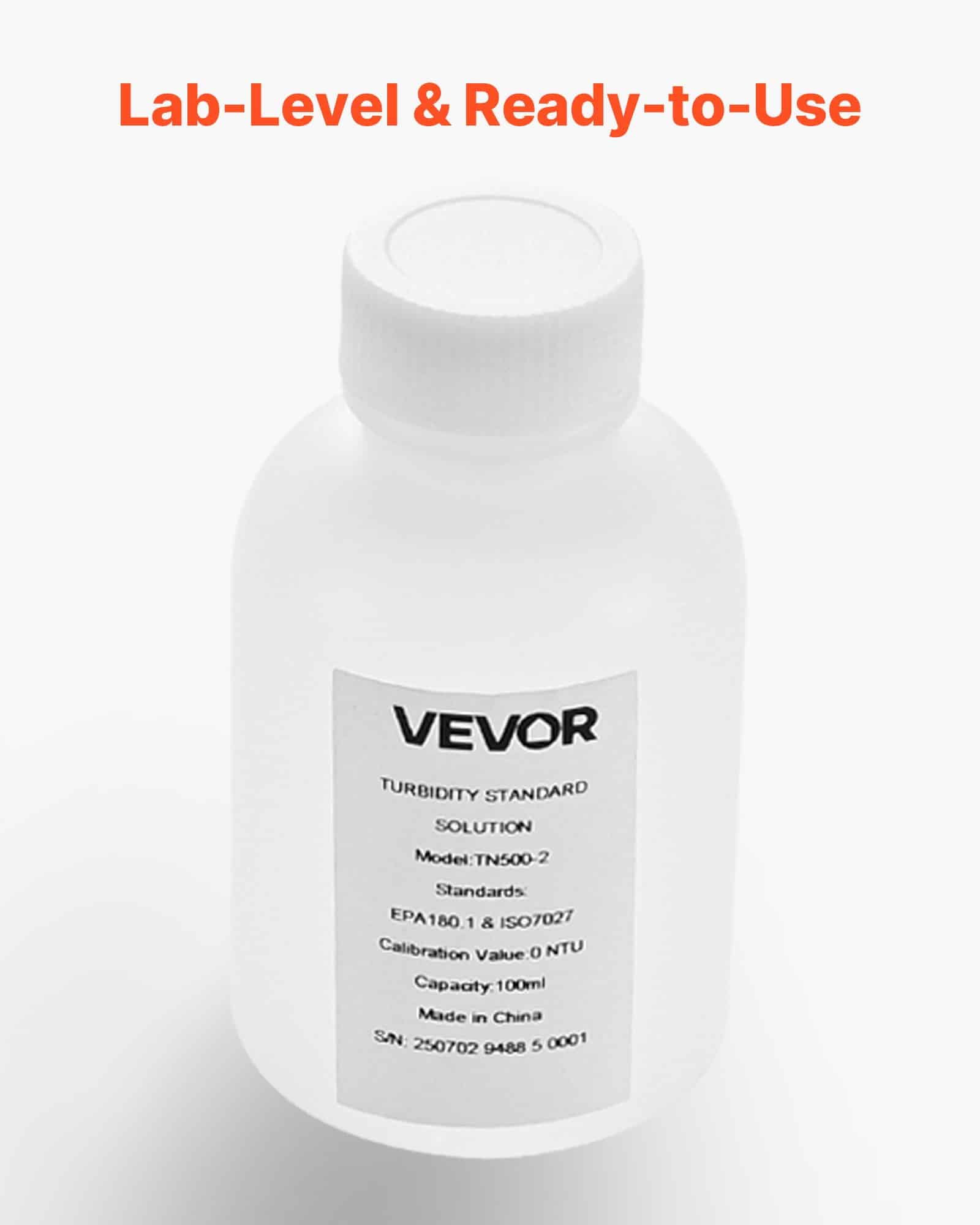 VEVOR 0 NTU Turbidity Calibration Solution, 100ml, EPA Approved, Zero-Drift, Lab-Grade Standard for Turbidity Meter Calibration — изображение 6