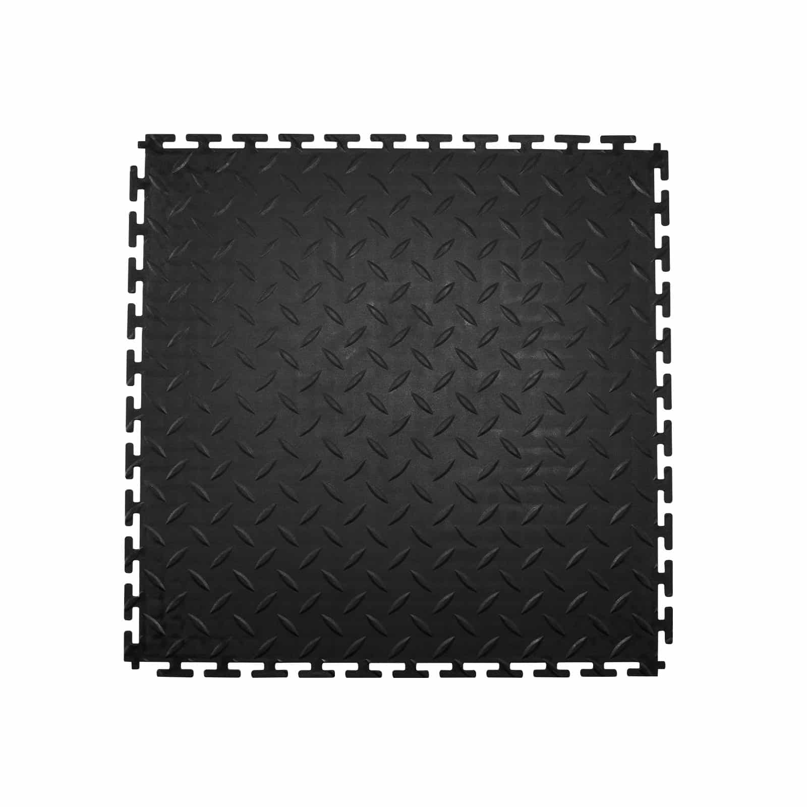 VEVOR Interlocking PVC Garage Floor Tiles 8-Pack, 513x513x5mm, Slip-Resistant Diamond Plate, Heavy-Duty, Black, 2.1 m² — изображение 10