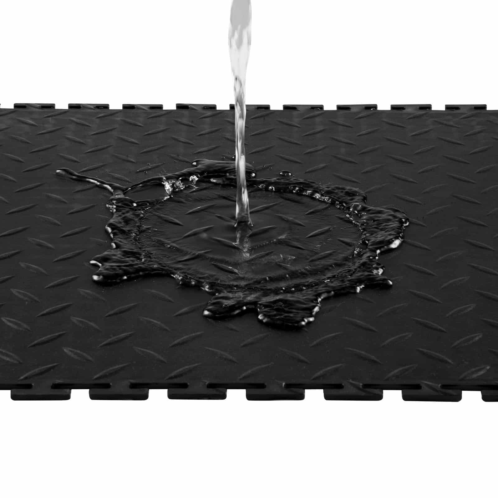 VEVOR Interlocking PVC Garage Floor Tiles 8-Pack, 513x513x5mm, Slip-Resistant Diamond Plate, Heavy-Duty, Black, 2.1 m² — изображение 11