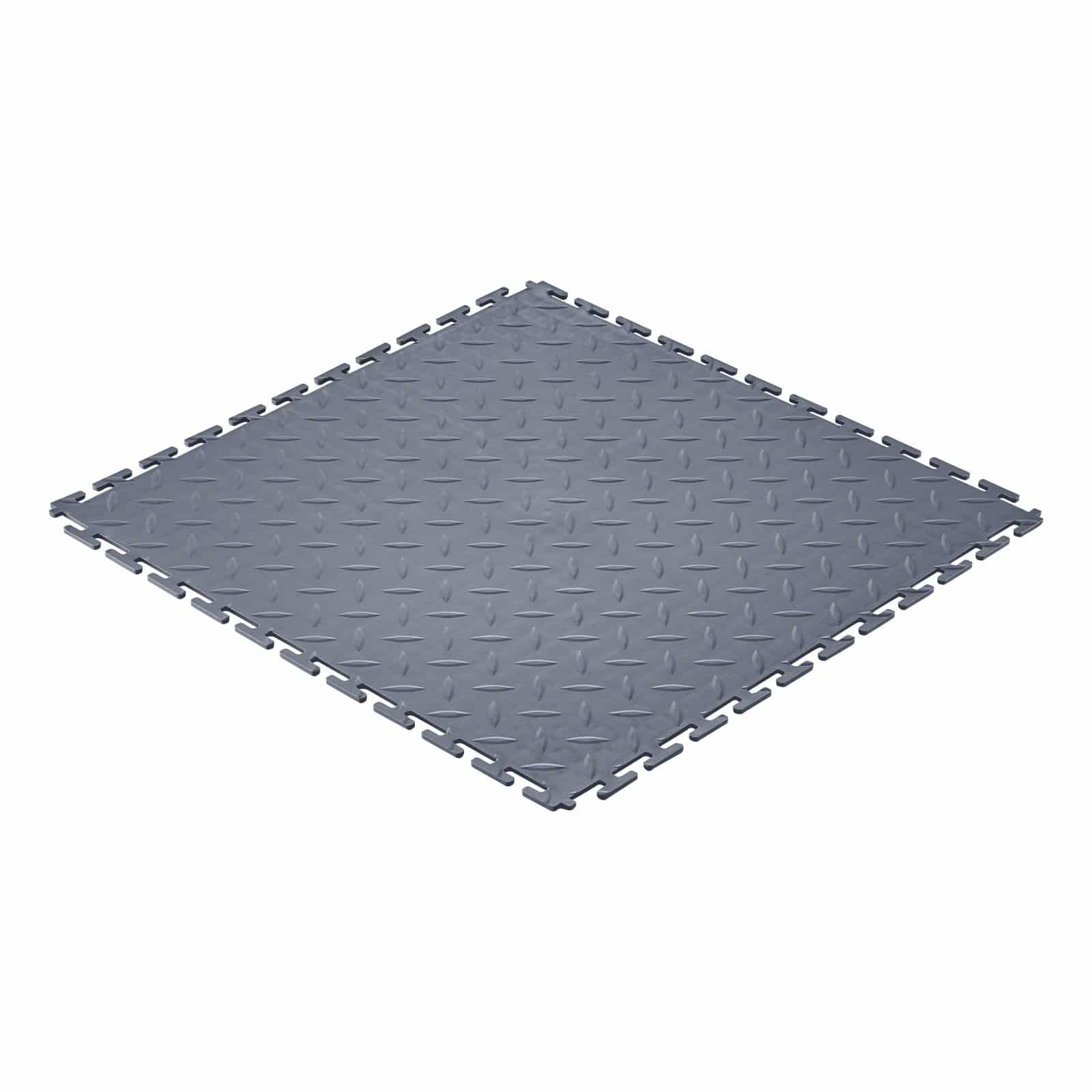 VEVOR 8-Pack Interlocking PVC Garage Floor Tiles, 513x513x5 mm, Slip-Resistant Diamond Plate Mats, Graphite Gray, 2.1 m² — изображение 9