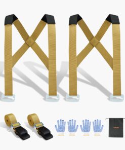 VEVOR Adjustable Moving Straps Set for 2 Persons, Supports up to 453.6 kg, Furniture & Appliance Lifting System with Gloves