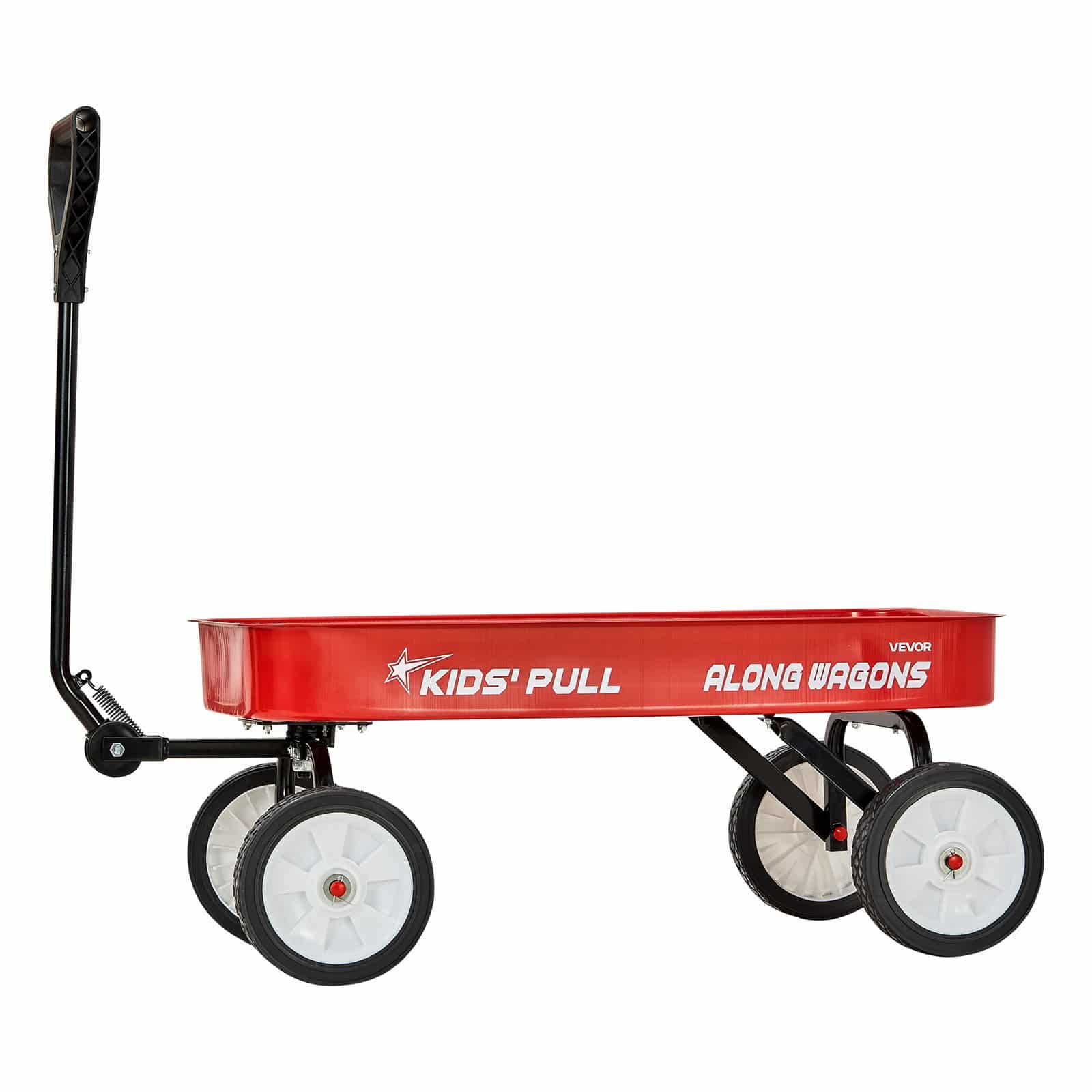 VEVOR Kids Pull-Along Wagon, 101 cm Red Utility Cart, 80 kg Load, All-Terrain Wheels, for Garden, Beach, Camping & Gifts — изображение 9