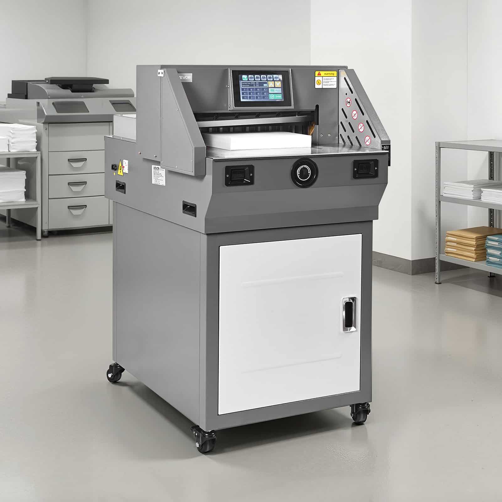 VEVOR Electric Paper Cutter, 457 mm Width, 58 mm Thickness, Programmable Guillotine Trimmer with Infrared & Spare Blade — Attēls 8