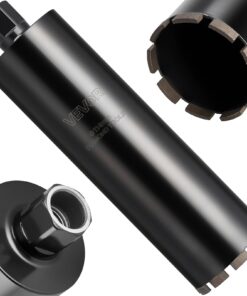 VEVOR 114 mm Wet Diamond Core Drill Bit, 356 mm Depth, 1-1/4 in-7 Thread, for Reinforced Concrete, Bricks, Masonry