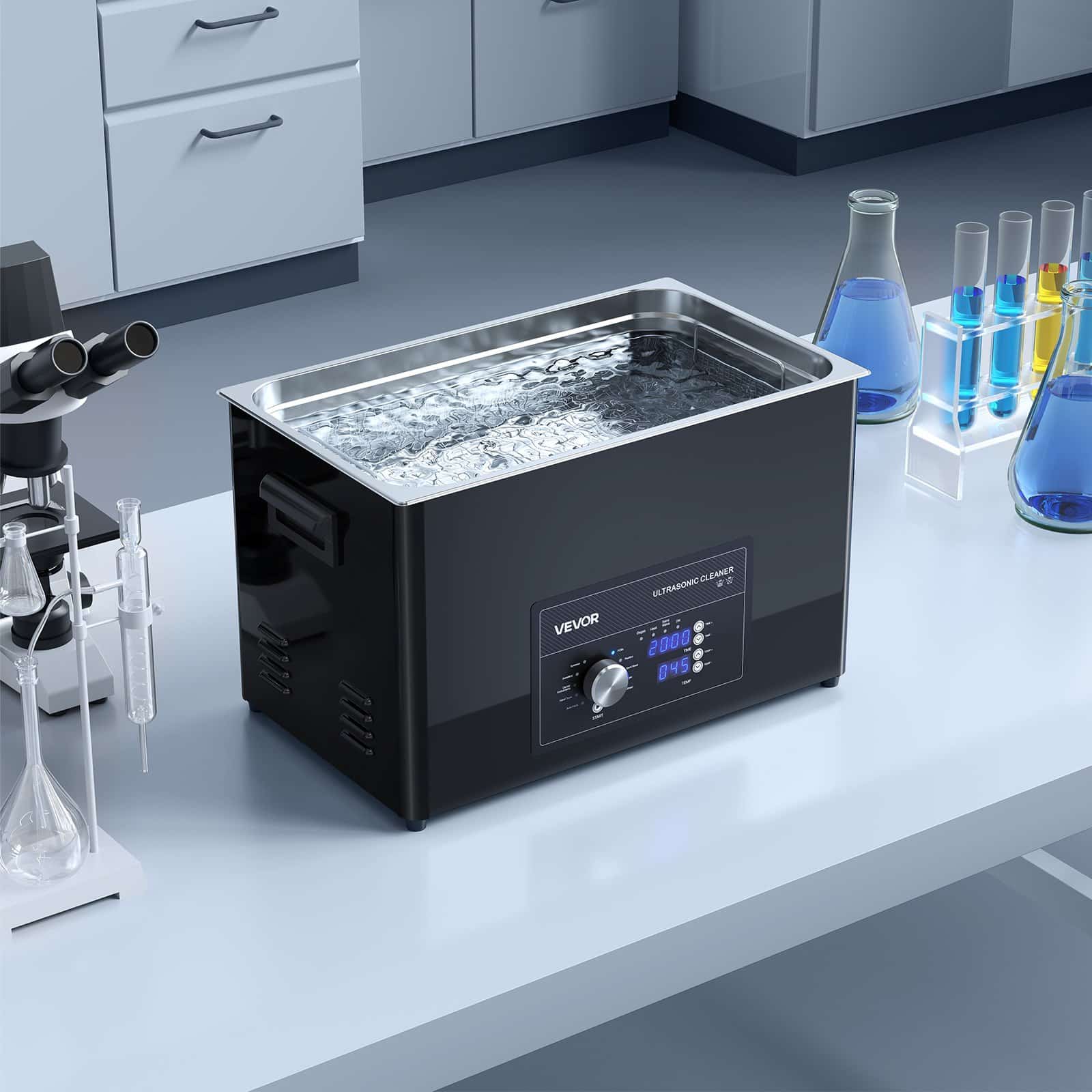 VEVOR 30L Ultrasonic Cleaner with Knob Control, Stainless Steel Machine for Jewelry, Watches, Tools, Dual Power Modes – Paveikslėlis 8