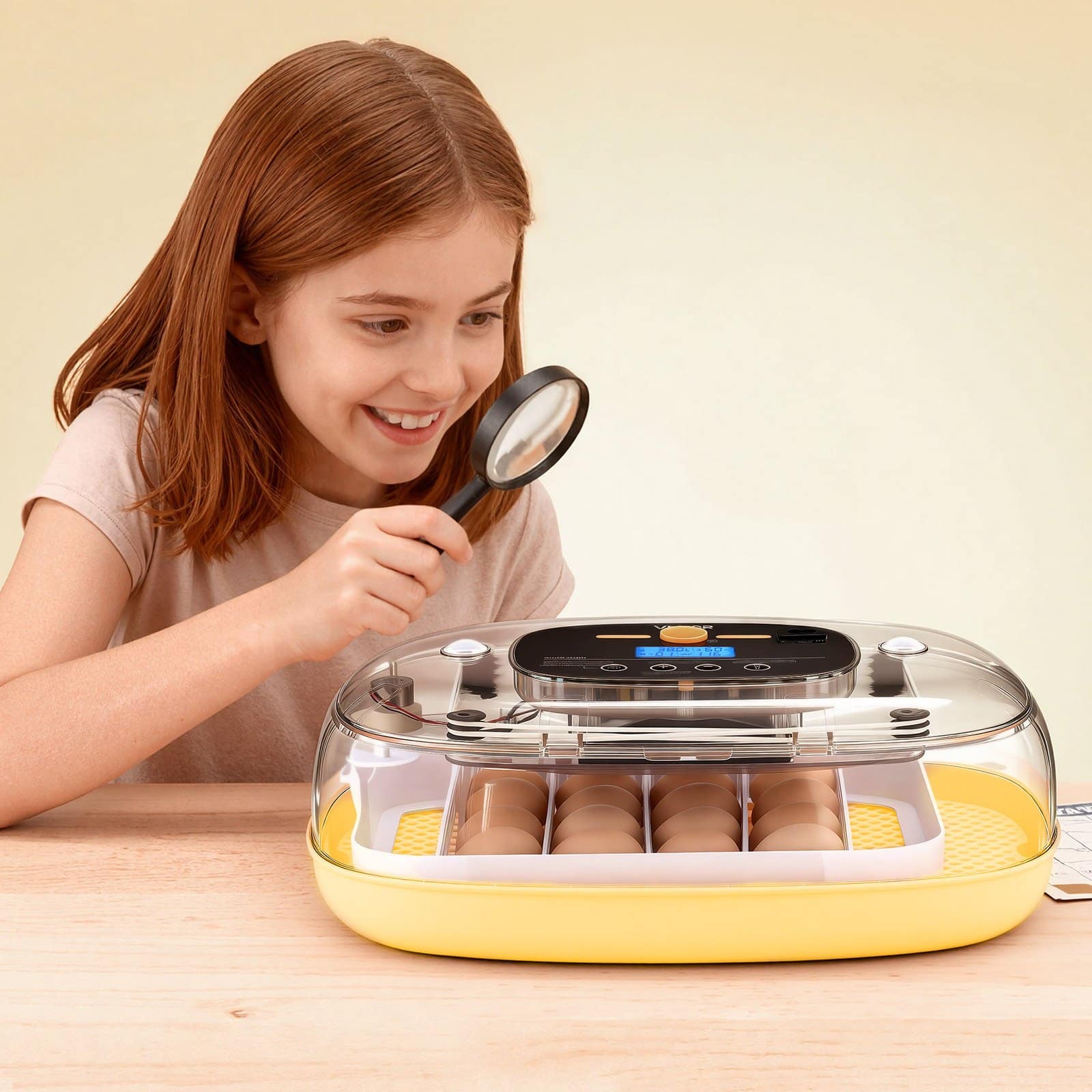 VEVOR 24-Egg Automatic Incubator with LED Candler, Temp & Humidity Control, Auto Turner & Water Refill, for Poultry Hatching — attēls 8