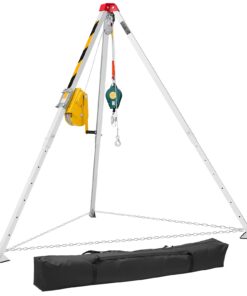 VEVOR Confined Space Tripod Kit with 1179 kg Winch, 1.45 m Adjustable Legs, 30 m Cable, Fall Protection, for Rescue & Lifting