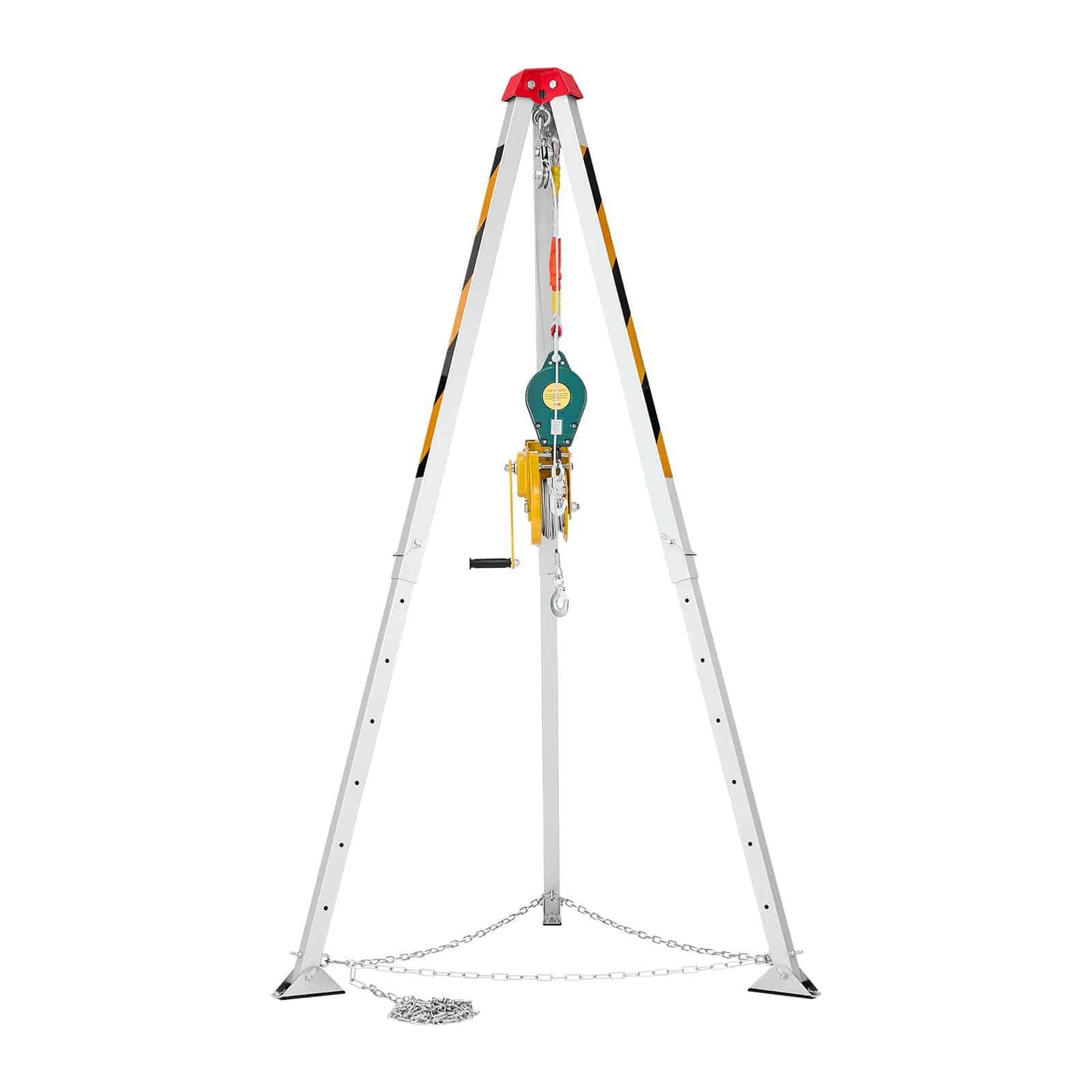VEVOR Confined Space Tripod Rescue Kit, 816 kg Winch, 1.25 m Legs, 19.8 m Cable, 10 m Fall Arrest, 1.34–2.15 m Height — attēls 9