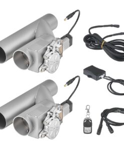VEVOR 63.5mm Universal Electric Exhaust Cutout Valve Kit with Remote Control, 2PCS Stainless Steel for Cars & SUVs