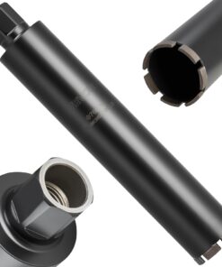 VEVOR 76 mm Wet Diamond Core Drill Bit, 356 mm Depth, 1-1/4"-7 Thread, for Concrete, Brick, Masonry – High-Precision Welding