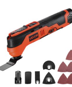 VEVOR 12V Cordless Oscillating Multitool with 6 Speeds, 3.2° Angle, LED Light, 2.0Ah Battery, 8 Accessories
