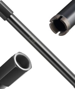VEVOR 38mm Wet Diamond Core Drill Bit, 356mm Depth, 1-1/4in-7 Thread, for Reinforced Concrete, Brick & Masonry