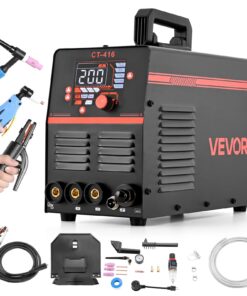 VEVOR 3-in-1 plazmas griezēja metinātājs Combo 220V – 50A plazmas griezējs un 200A TIG/MMA metinātājs ar LED displeju, metāla izstrādājumiem