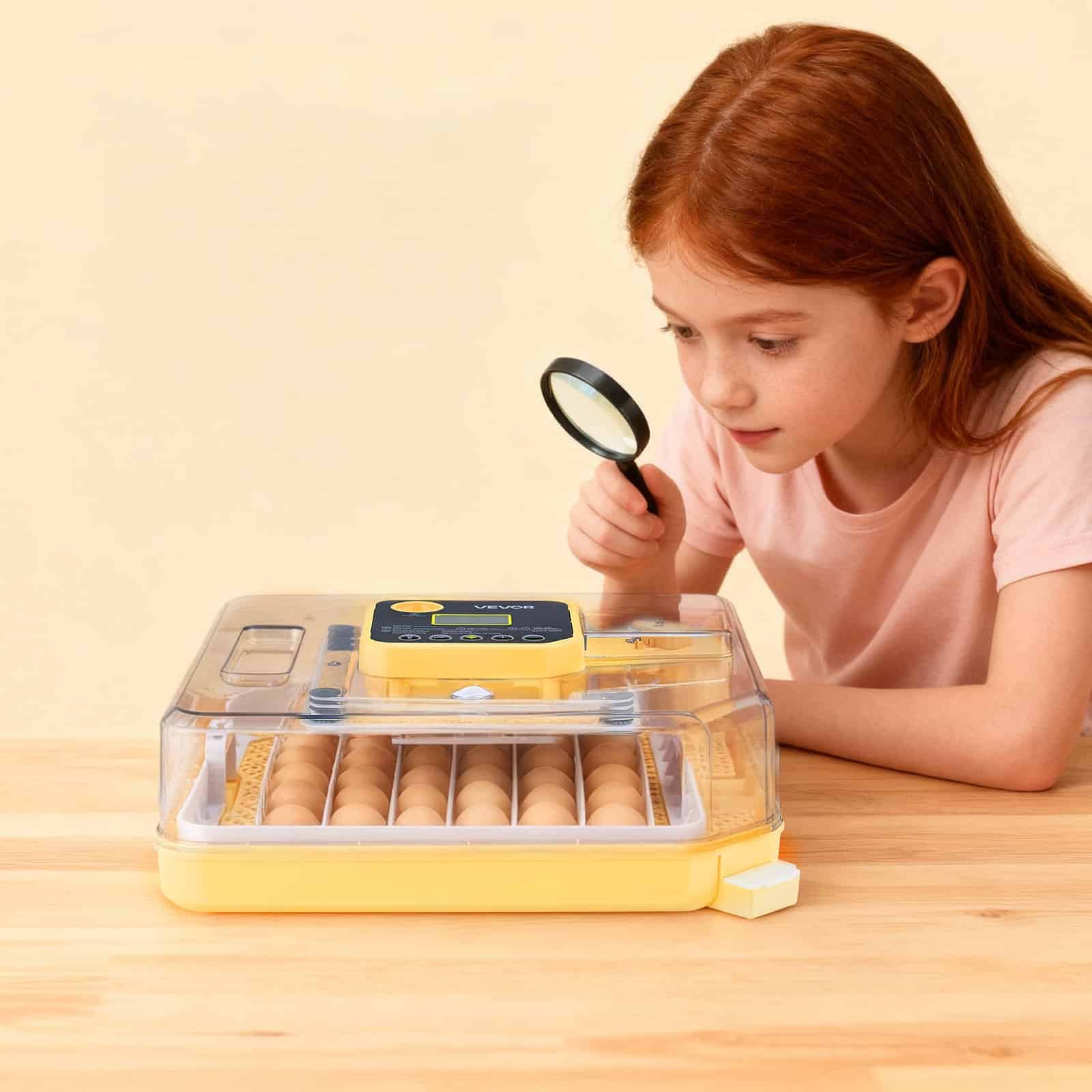 VEVOR Automatic 48 Egg Incubator with LED Candler, Auto Turning, Temp & Humidity Control, for Chicken, Duck, Goose, Quail Eggs - Image 8