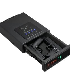 VEVOR Biometric Pistol Safe with Fingerprint, Code & Key Access, LCD Screen, Wireless Charging, Fits 2 Handguns & Magazines