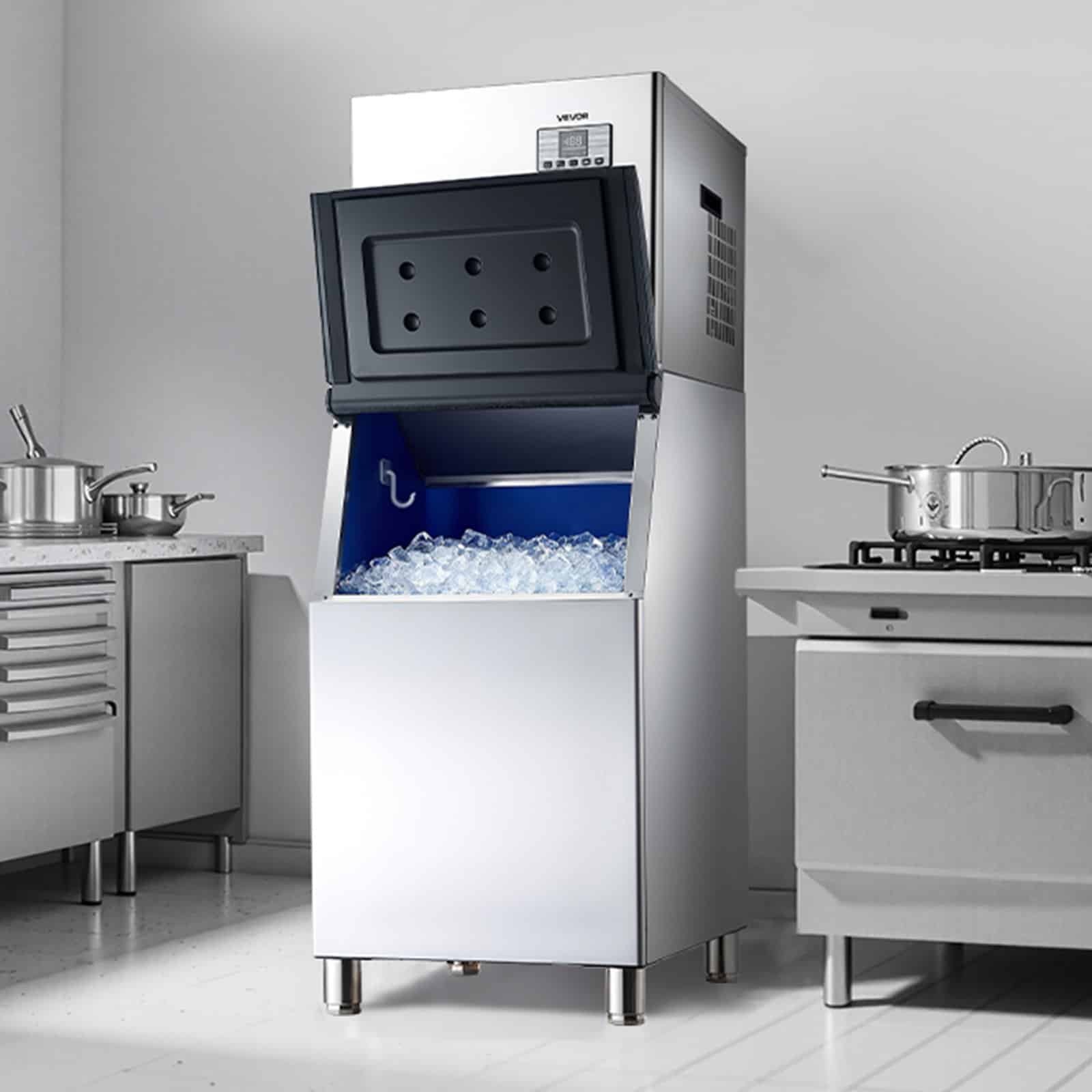 VEVOR Commercial Ice Maker 181kg/24h with 136kg Storage Bin, Auto Clean, Touchscreen Control for Bar, Cafe, Restaurant Use — изображение 8