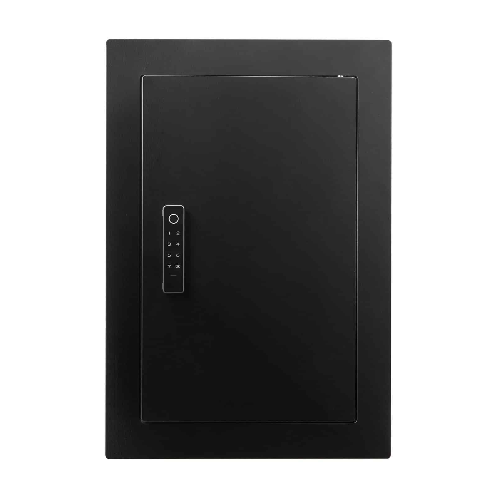 VEVOR 3-Tier Wall Safe with Fingerprint, Password & Key Access, Steel In-Wall Safe with Adjustable Shelves, 98x350x527 mm — Attēls 12