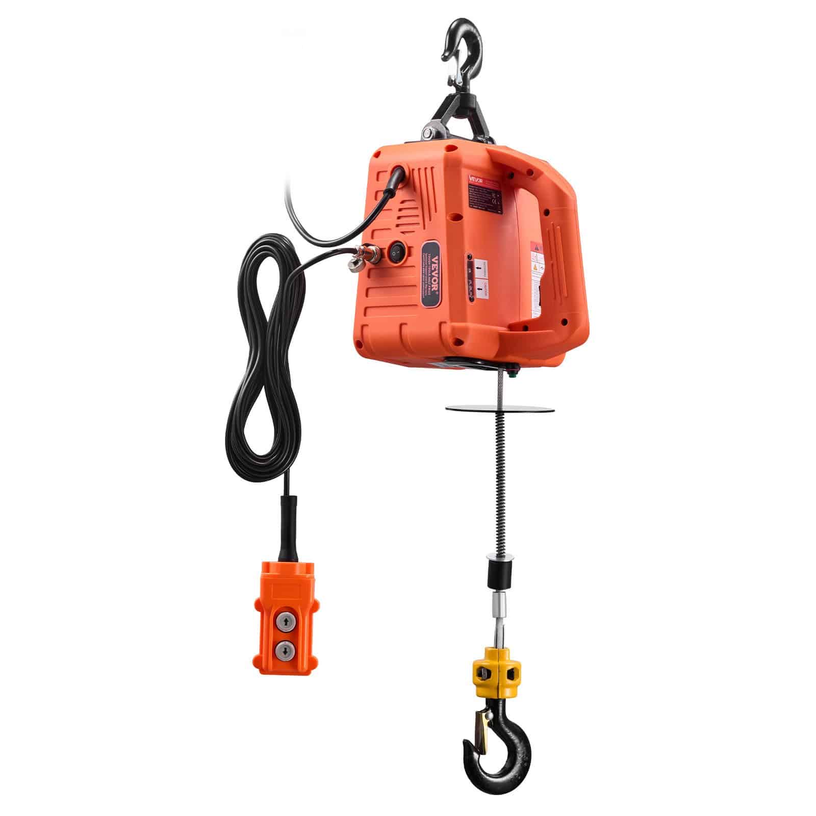 VEVOR 3-in-1 Electric Hoist Winch, 700 kg Capacity, 1500W, 7.6 m Lift, Wired & Wireless Remote, for Garage, Warehouse, Factory — attēls 10