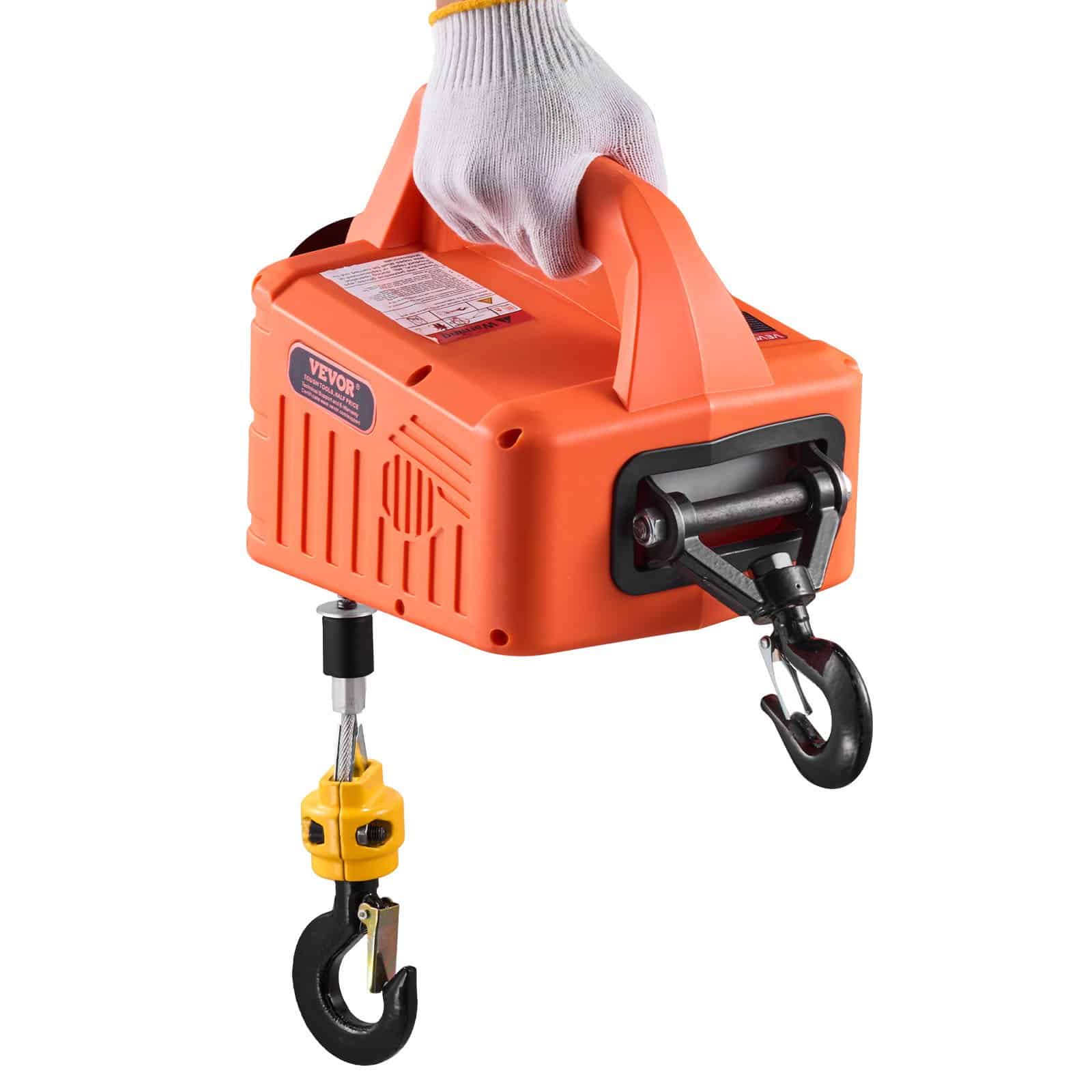 VEVOR 3-in-1 Electric Hoist Winch, 700 kg Capacity, 1500W, 7.6 m Lift, Wired & Wireless Remote, for Garage, Warehouse, Factory — attēls 11