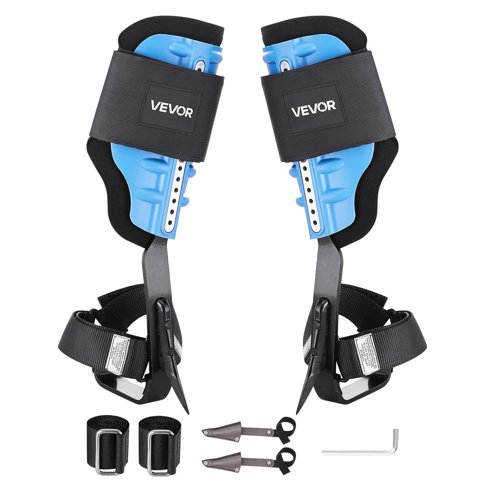 VEVOR koku kāpšanas tapas ar regulējamu augstumu, EVA polsterējumu, siksnām, 159 kg slodzei, tērauda tapas arboristiem, augļu lasīšanai, medībām