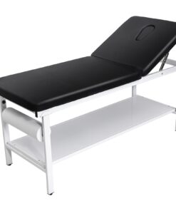 VEVOR Medical Exam Table with Adjustable Backrest 0°–40°, 227kg Load, Storage Shelf & Paper Roll Holder for Clinic/Hospital
