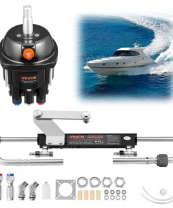 VEVOR Hydraulic Steering Kit for Outboards up to 90 HP, 6.9 MPa Max Pressure, Pump & Cylinder, for Boats and Sailboats