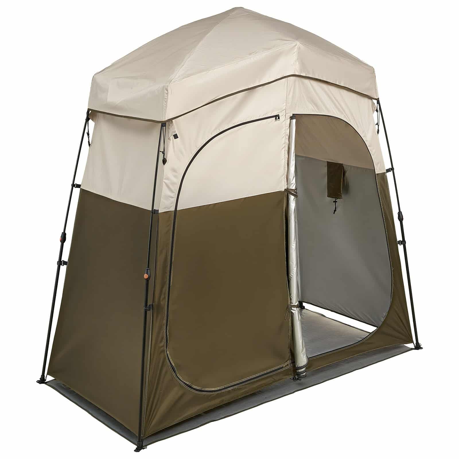VEVOR 2-Room Portable Camping Shower Tent, Foldable Privacy Changing Shelter, 150D Oxford, UV & Water-Resistant, with Bag & Accessories - Зображення 10
