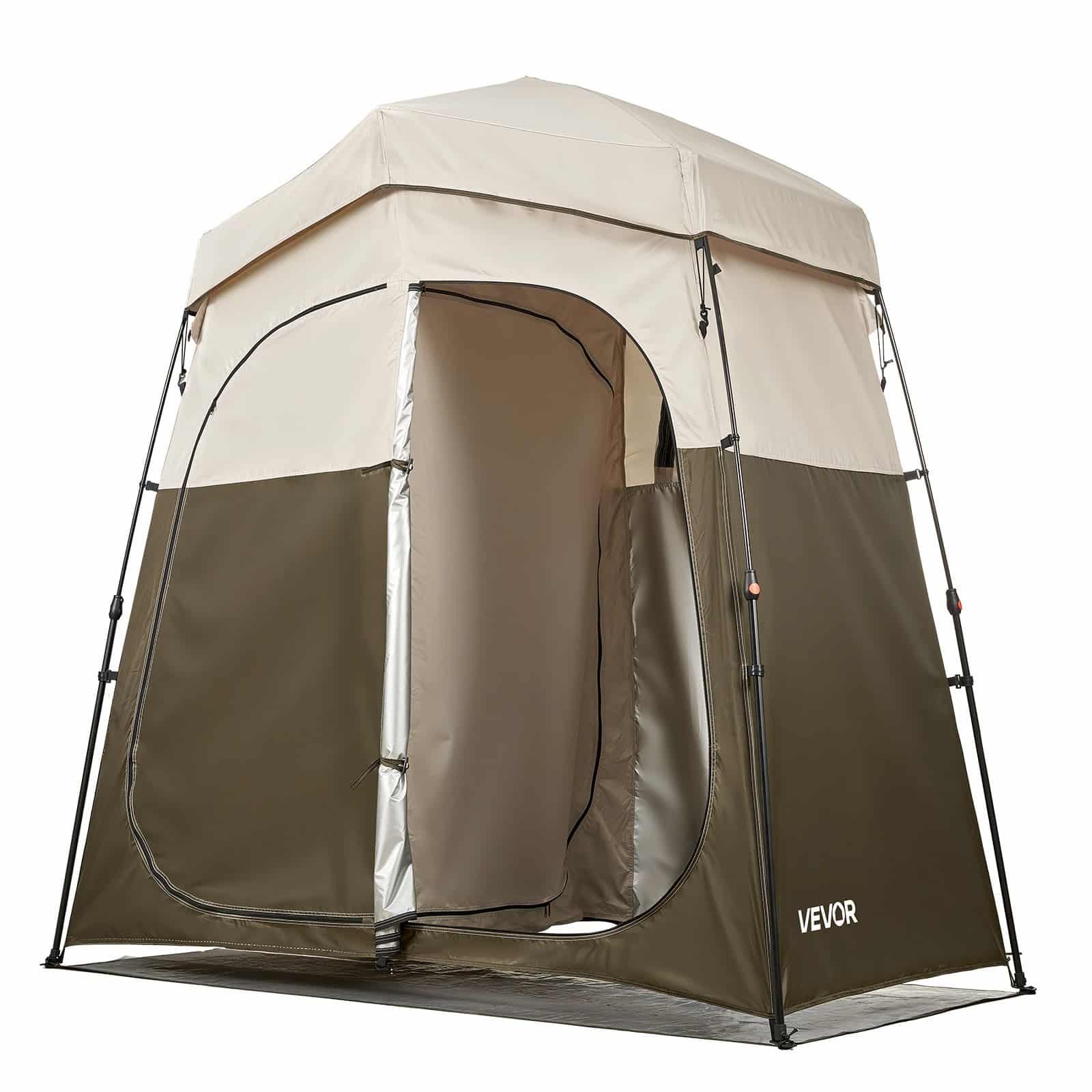 VEVOR 2-Room Portable Camping Shower Tent, Foldable Privacy Changing Shelter, 150D Oxford, UV & Water-Resistant, with Bag & Accessories - Зображення 11