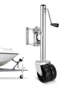 VEVOR Heavy Duty Swivel Trailer Jack with Dual PP Wheels, 907 kg Load, 381–685 mm Lift, for RVs, Boats & Utility Trailers