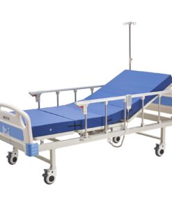 VEVOR Electric Hospital Bed with Adjustable Backrest & Legrest, 250kg Capacity, 10cm Foam Mattress, Locking Wheels