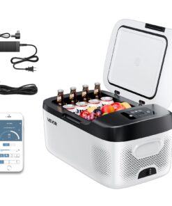 VEVOR 15L kaasaskantav auto külmik APP juhtimisega, -20°C kuni 20°C, 60W sügavkülmik matkamisele, haagissuvilale, paadile, 12/24V DC, 100–240V AC