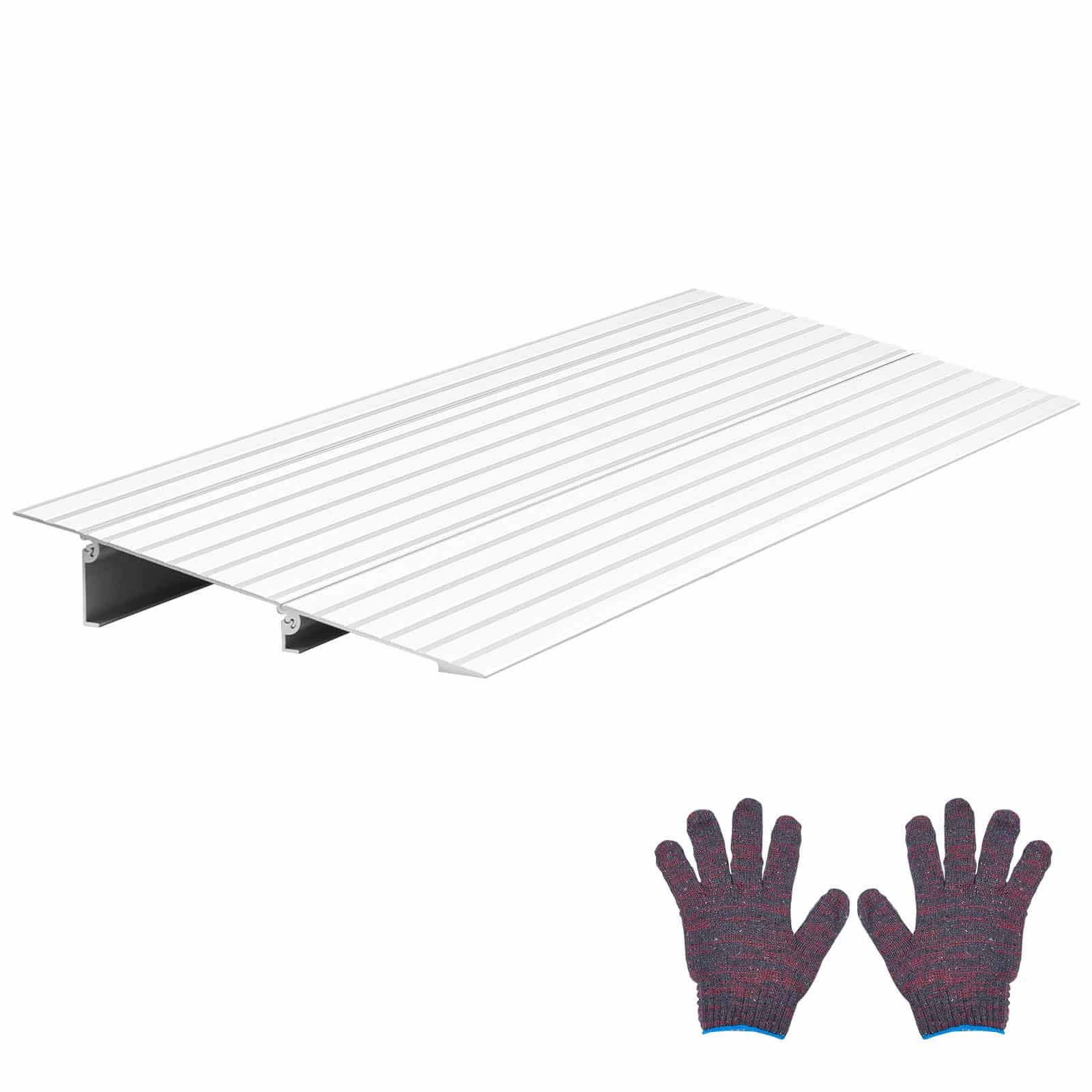 VEVOR Aluminum Threshold Ramp 59mm Rise, 363kg Load, Anti-Slip Door Ramp for Wheelchairs, Scooters, Bikes & Walkers – Indoor/Outdoor