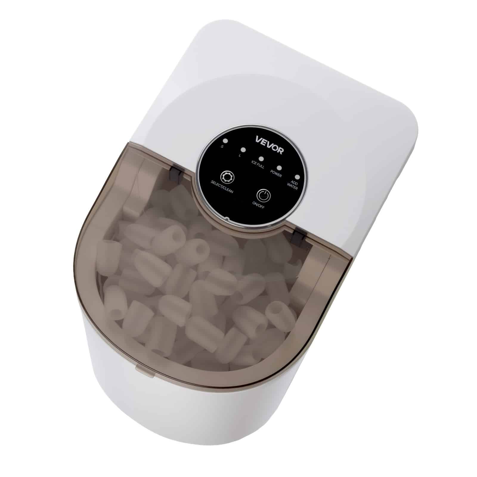 VEVOR Portable Countertop Ice Maker, 7 Bullet Cubes in 6 Mins, 11.8 kg/day, 2 Ice Sizes, Self-Cleaning, for Home & Office — изображение 10