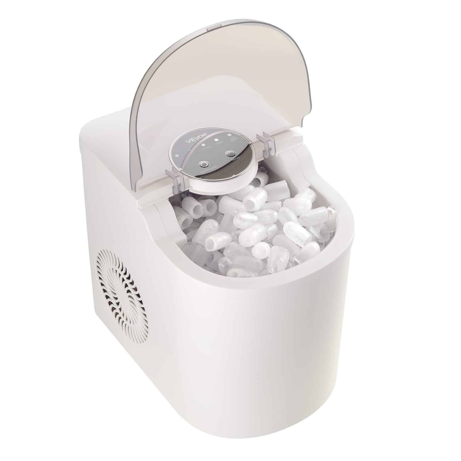 VEVOR Portable Countertop Ice Maker, 7 Bullet Cubes in 6 Mins, 11.8 kg/day, 2 Ice Sizes, Self-Cleaning, for Home & Office — изображение 12