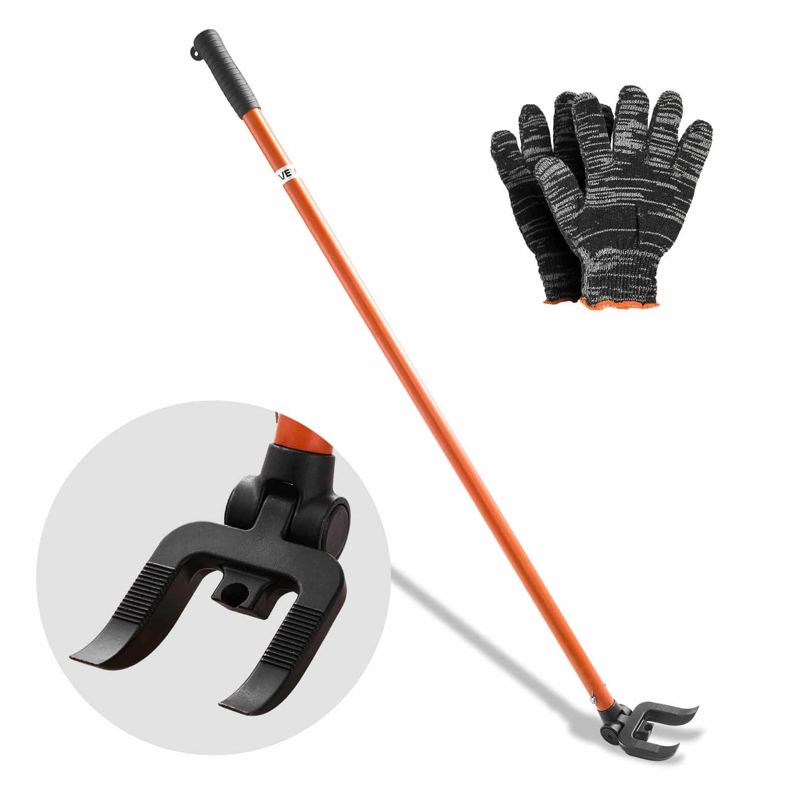 VEVOR Heavy Duty Pallet Buster Tool with 1.1m Carbon Steel Handle, 907kg Capacity, Ideal for Deck, Flooring & Roofing Removal