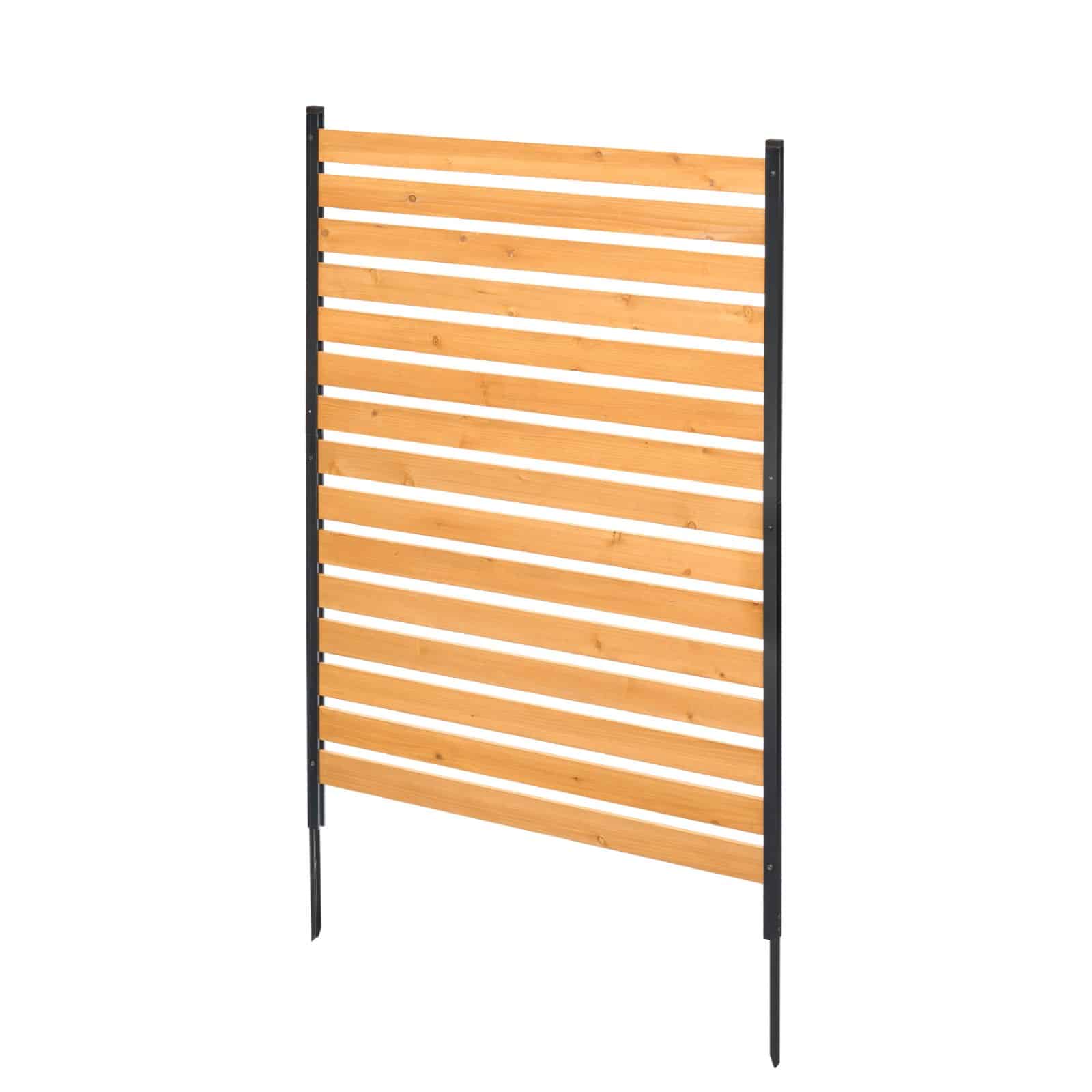 VEVOR Wooden Privacy Fence Panel 99x155 cm – Outdoor AC/Trash Enclosure with Metal Stakes, Easy DIY Garden Installation — изображение 10