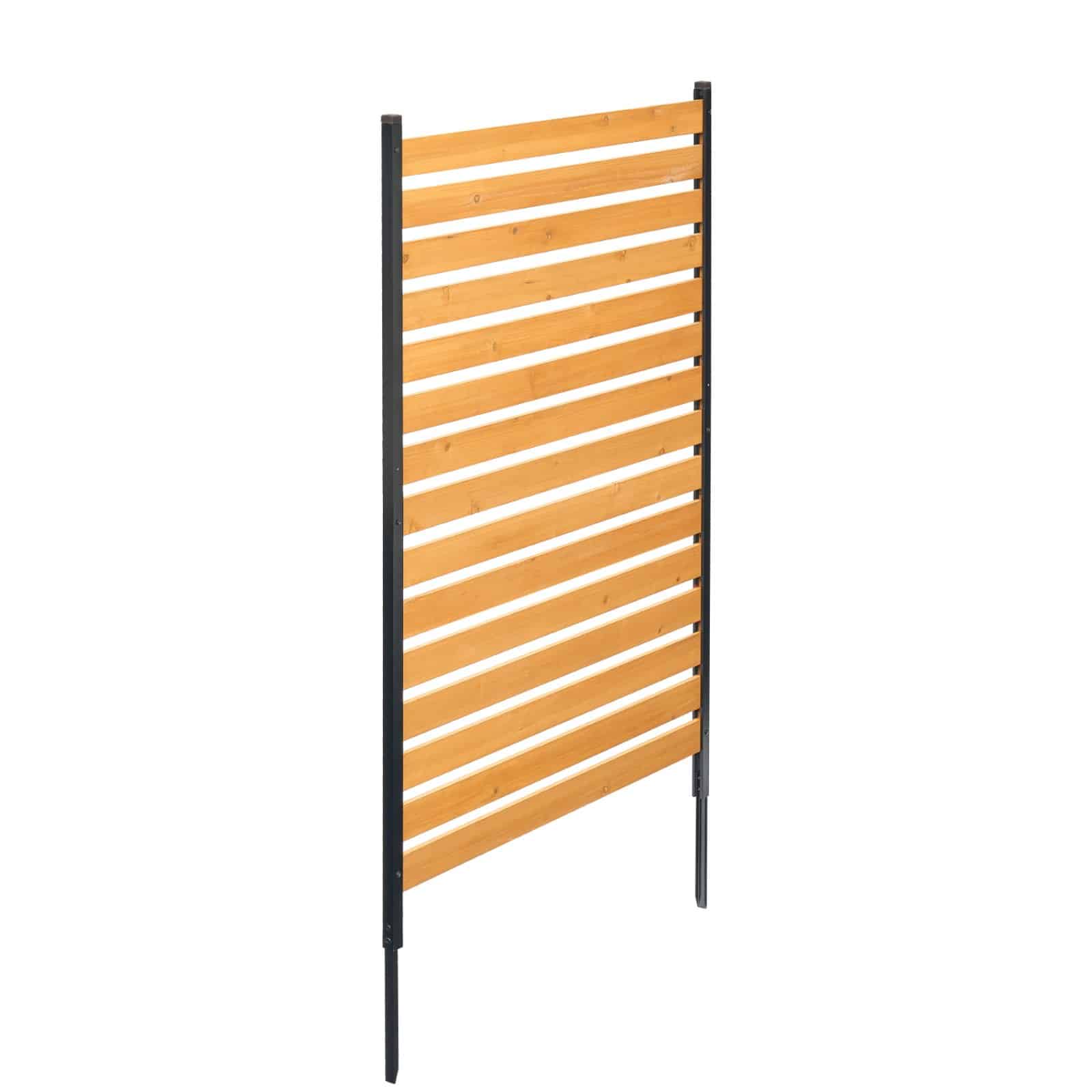 VEVOR Wooden Privacy Fence Panel 99x155 cm – Outdoor AC/Trash Enclosure with Metal Stakes, Easy DIY Garden Installation — изображение 11