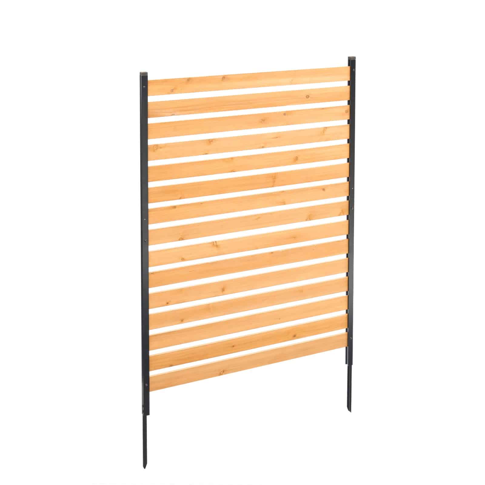 VEVOR Wooden Privacy Fence Panel 99x155 cm – Outdoor AC/Trash Enclosure with Metal Stakes, Easy DIY Garden Installation — изображение 12