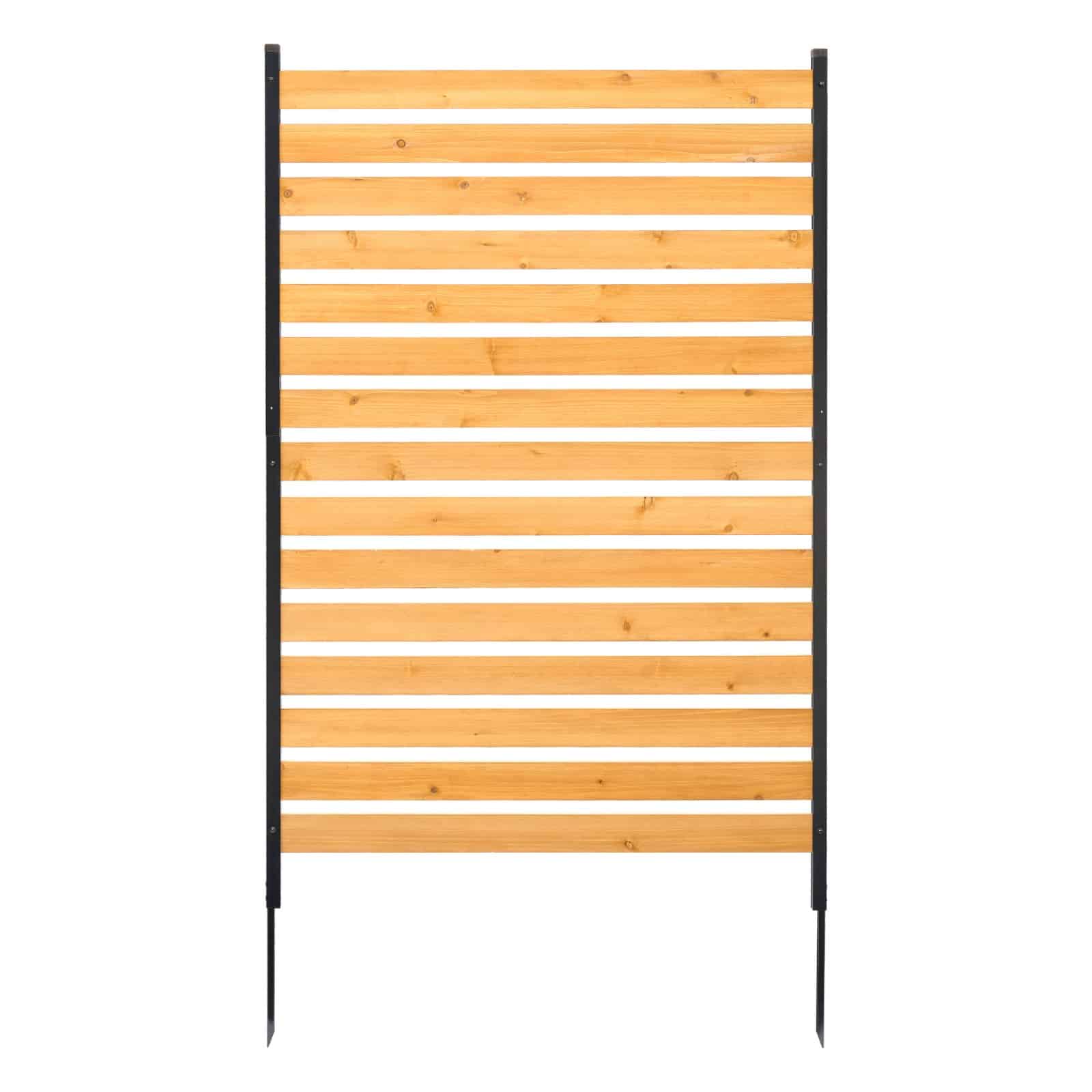 VEVOR Wooden Privacy Fence Panel 99x155 cm – Outdoor AC/Trash Enclosure with Metal Stakes, Easy DIY Garden Installation — изображение 9