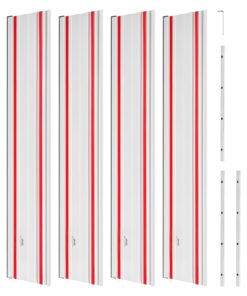 VEVOR 2794 mm Track Saw Guide Rail Kit with 2x 698.5 mm Aluminum Rails & Connectors, Compatible with Makita & Festool