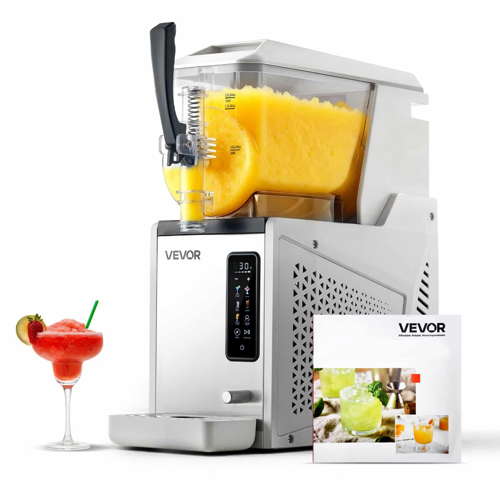 VEVOR 3L Slushie Machine with Self-Cleaning – Frozen Drink Maker for Home, Cocktails, Margaritas, Milkshakes & More