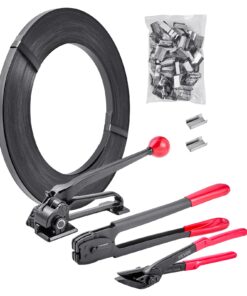 VEVOR Heavy Duty Steel Strapping Kit – 19 mm Banding Tool Set with 183 m Strap, 300 Seals, Cutter & Sealer – Industrial Packaging