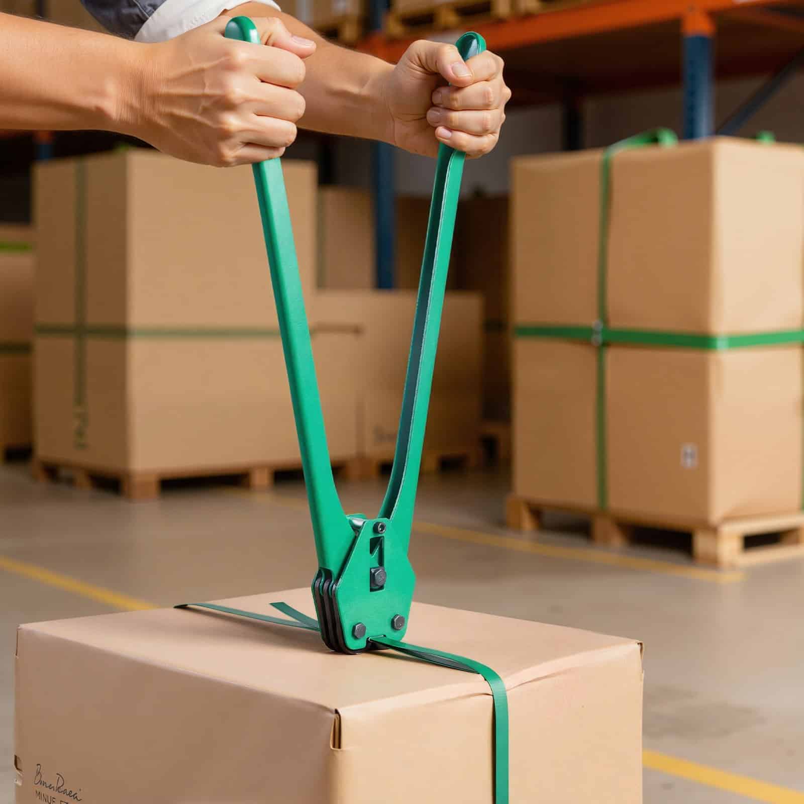 VEVOR Heavy-Duty PET Strapping Kit with 457m Strap, Sealer Tool, 450 Metal Seals, 150 Protectors & Gloves for Packaging — attēls 8