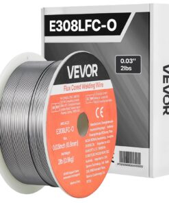 VEVOR Bezgāzes MIG Metināšanas Stieple 0.8mm, 0.9kg E308LFC-O Nerūsējošam Tēraudam, Zemas Šļakatas, Āra Metināšanai