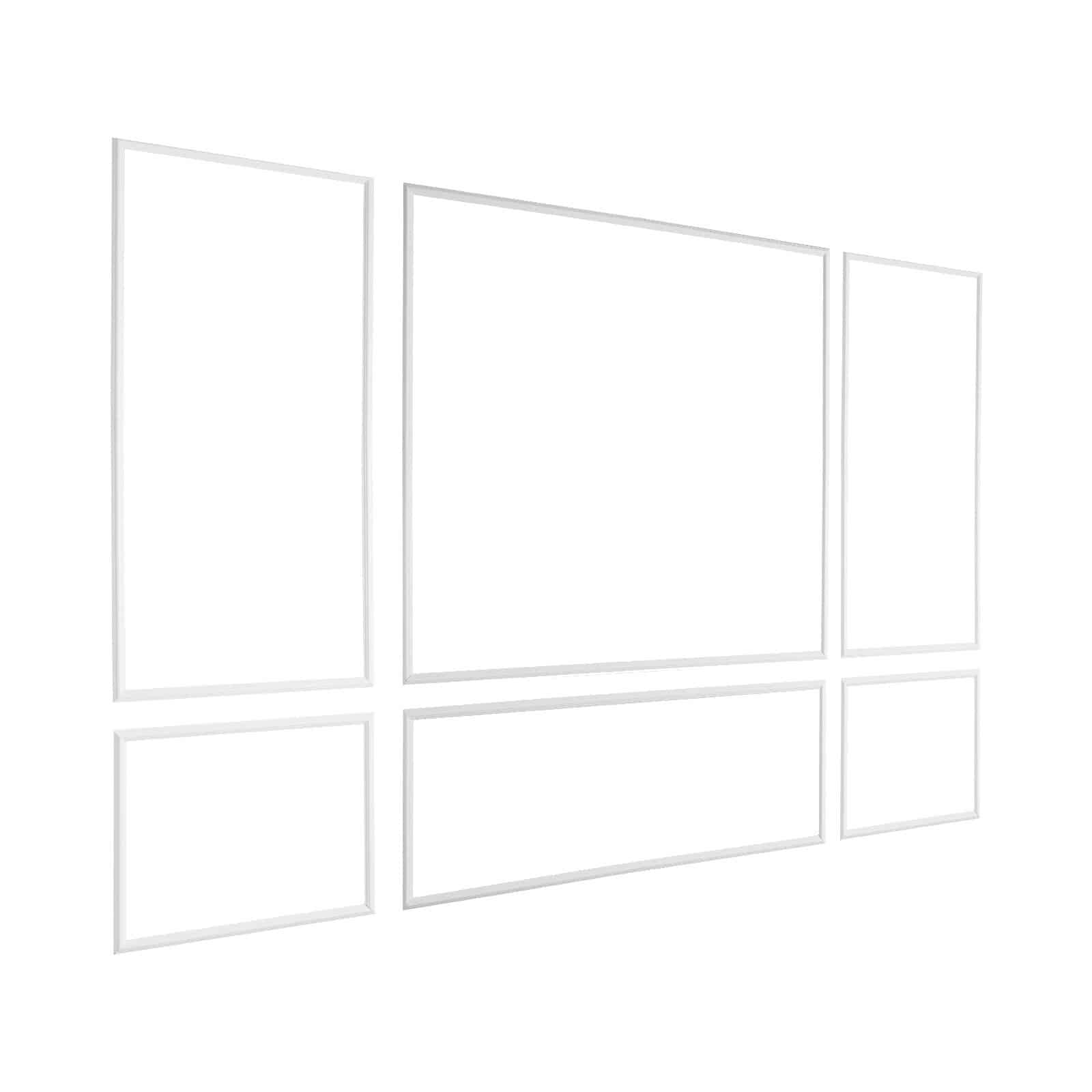 VEVOR 3-Pack Wall Molding Kit, Paintable Polystyrene Wainscoting Panels, Easy to Install, White, 79x160 + 79x61 cm - Pilt 11