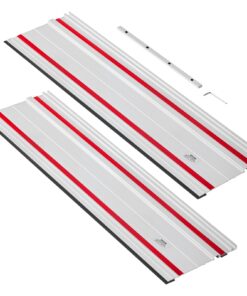 VEVOR 1397 mm Track Saw Guide Rail Kit with 2 x 698.5 mm Rails & Connector, Fits Makita/Festool/WEN, for Precise Woodworking Cuts
