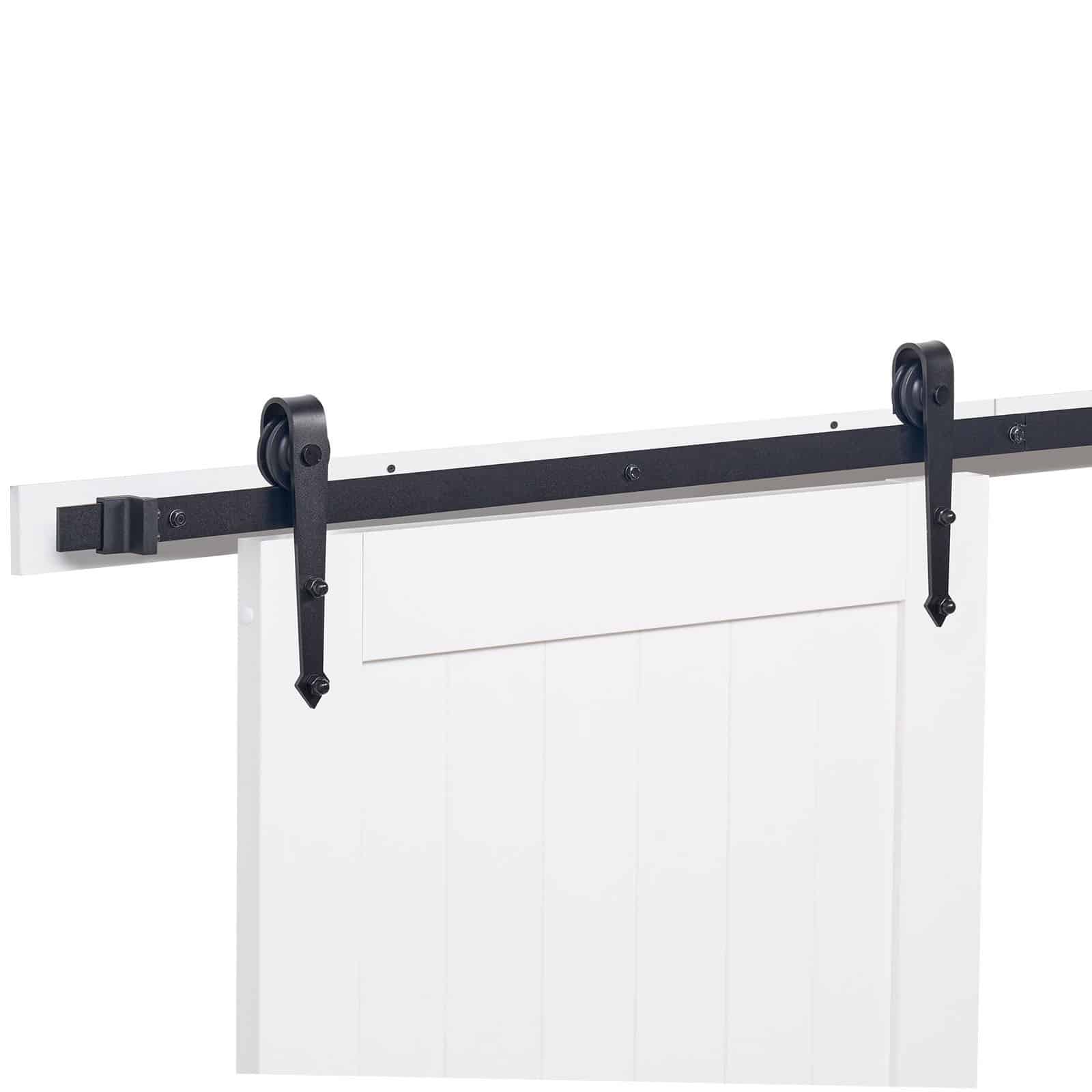 VEVOR Sliding Barn Door 1067x2134mm, MDF & Glass, Waterproof PVC, Hardware Kit, Quiet H-Frame for Living Room — изображение 12