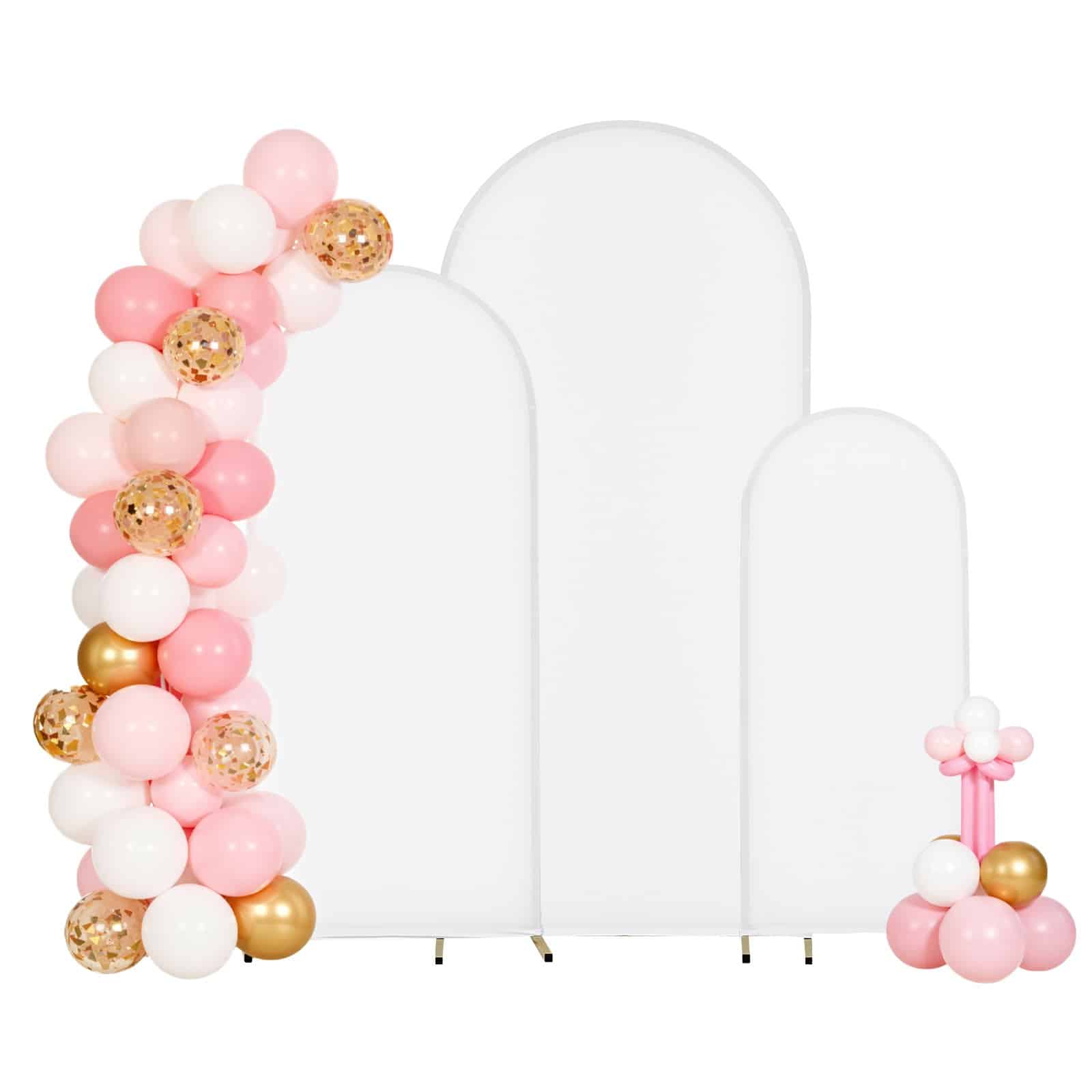 Комплект подставок VEVOR Gold Metal Arch из 3 штук (1,8/1,5/1,2 м), стабильных и простых в сборке, для свадеб, вечеринок, мероприятий