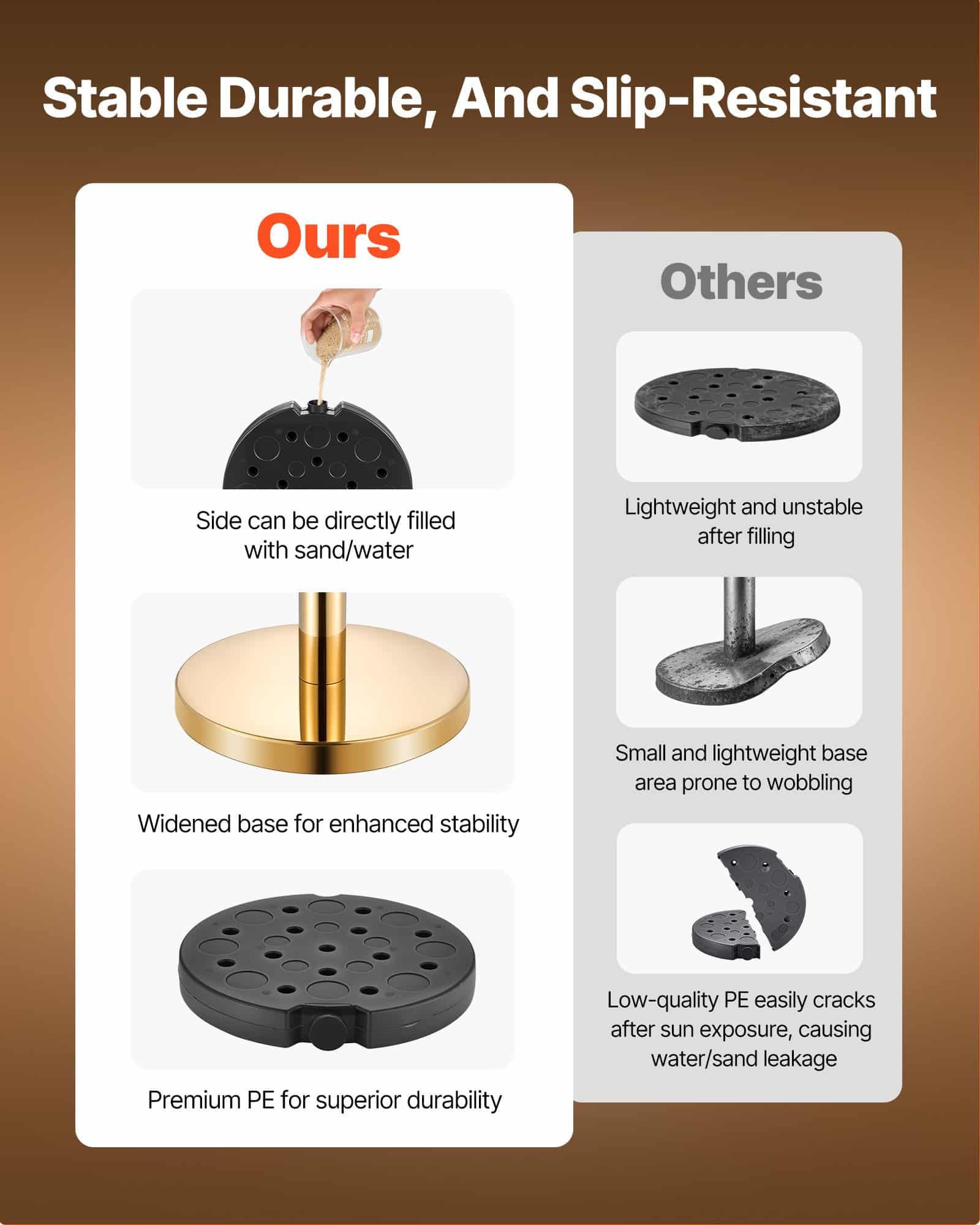 VEVOR 6-Piece Gold Stanchion Set with Red Velvet Ropes & Carpet, Stainless Steel Crowd Control Barrier for Events & Weddings - Зображення 3