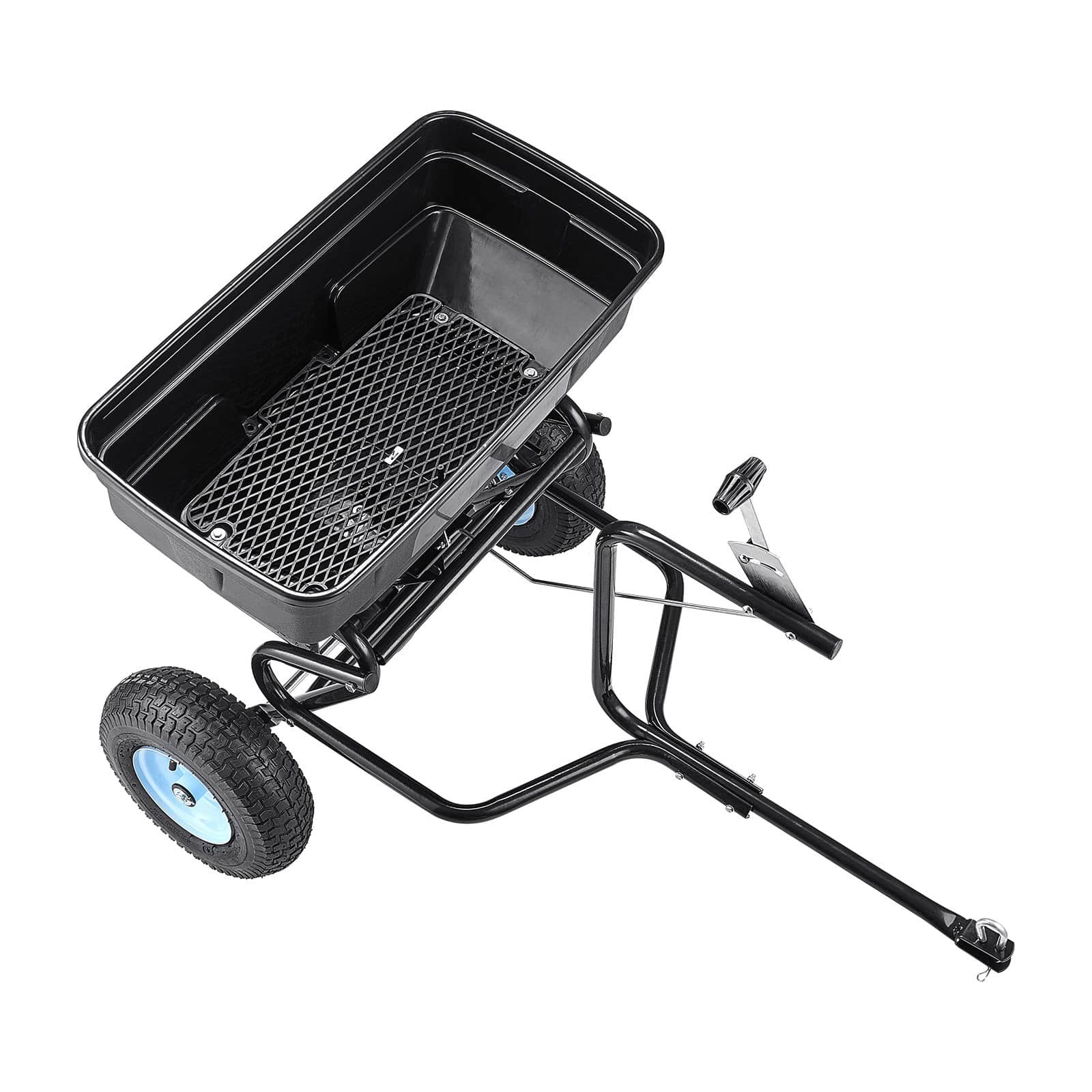 VEVOR Tow/Push Garden Spreader, 59kg Capacity, 33cm Tires, 30 Settings, 3m Spread Width for Seed, Fertilizer, Salt, Ice Melt – Paveikslėlis 11